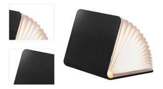 Rozkladacie svetlo "Smart Book" mini, čierna koža - Gingko 4
