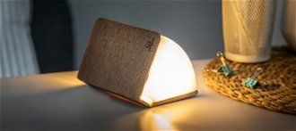 Rozkladacie svetlo "Smart Book" mini, hnedá látka - Gingko