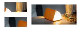 Rozkladacie svetlo "Smart Book" mini, oranžová látka - Gingko 4