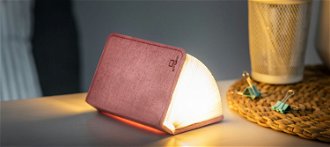 Rozkladacie svetlo "Smart Book" mini, ružová látka - Gingko 2