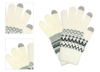 Rukavice Semiline Semiline_Smartphone_Gloves_0176_White/Grey 4