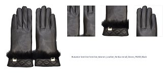 Rukavice Semiline Semiline_Women_Leather_Antibacterial_Gloves_P8208_Black 1