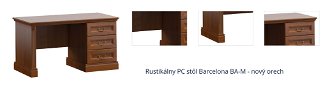 Rustikálny PC stôl Barcelona BA-M - nový orech 1