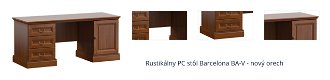 Rustikálny PC stôl Barcelona BA-V - nový orech 1