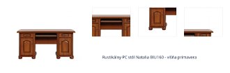 Rustikálny PC stôl Natalia BIU160 - višňa primavera 1