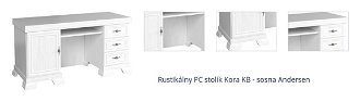 Rustikálny PC stolík Kora KB - sosna Andersen 1