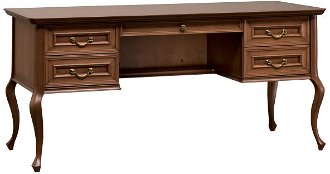 Rustikálny písací stôl Verona V-B1 - hnedá (Cognac 18)