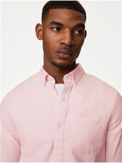 Ružová pánska košeľa Marks & Spencer Oxford