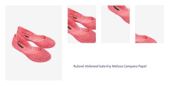 Ružové trblietavé baleríny Melissa Campana Papel 1