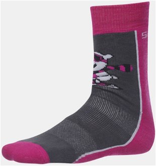 Ružovo-šedé dievčenské ponožky SAM 73 Matanuska