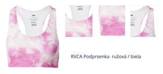 RVCA Podprsenka  ružová / biela 1