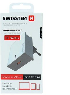 Rýchlonabíjačka Swissten Power Delivery 3.0 pre Apple s USB-C, 45 W, biela 2