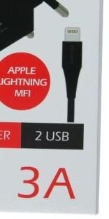 Rýchlonabíjačka Swissten Smart IC 3.A s 2 USB konektormi a dátový kábel USB / Lightning MFi 1,2 m, čierna 9
