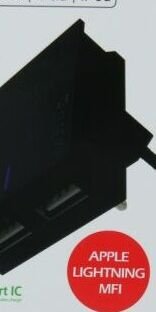 Rýchlonabíjačka Swissten Smart IC 3.A s 2 USB konektormi a dátový kábel USB / Lightning MFi 1,2 m, čierna 5