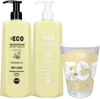 Sada na uhladenie vlasov Mila Professional Be Eco SOS Nutrition + keramický hrnček zdarma + darček zadarmo 2