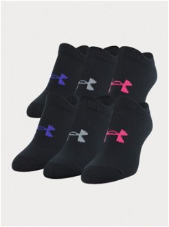 Sada šesti Čierných holčičích ponožek Essential Under Armour