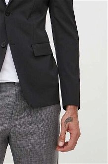 Sako s prímesou vlny Calvin Klein čierna farba,K10K109551 9
