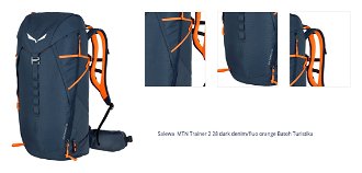 Salewa  MTN Trainer 2 28 dark denim/fluo orange Batoh Turistika 1