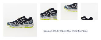 Salomon XT-6 GTX Night Sky/ China Blue/ Lime 1