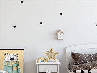 Samolepky na stenu - bodky malé barva: černá 5
