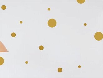 Samolepky na stenu - bodky rôzne veľkosti farba: zlatá 7