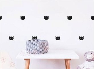 Samolepky na stenu - mačičky farba: čierna 5