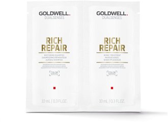 Šampón a kondicionér na suché vlasy Goldwell Rich Repair - 2x10 ml (206261) 2