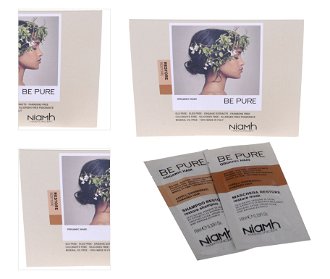 Šampón a maska pre poškodené vlasy Niamh Be Pure Restore - 2 x 10 ml (OPUB149) 4