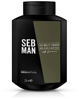 Šampón na vlasy, fúzy a telo Sebastian Professional Seb Man The Multi-Tasker 3 In 1 - 250 ml (SB6301.250) + darček zadarmo 2