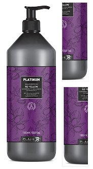 Šampón pre melírované vlasy Black Platinum No Yellow - 1000 ml (250028) + darček zadarmo 3