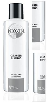 Šampón pre mierne rednúce prírodné vlasy Nioxin System 1 Cleanser Shampoo - 300 ml (81593271) + darček zadarmo 3