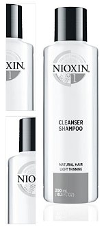 Šampón pre mierne rednúce prírodné vlasy Nioxin System 1 Cleanser Shampoo - 300 ml (81593271) + darček zadarmo 4