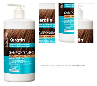 Šampón pre obnovu matných a krehkých vlasov Dr. Santé Keratin - 1000 ml + DARČEK ZADARMO 1