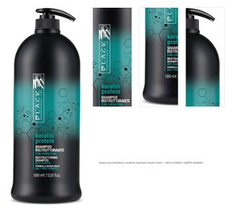 Šampón pre poškodené a oslabené vlasy Black Keratin Protein - 1000 ml (250032) + darček zadarmo 1