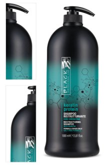 Šampón pre poškodené a oslabené vlasy Black Keratin Protein - 1000 ml (250032) + darček zadarmo 4