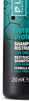 Šampón pre poškodené a oslabené vlasy Black Keratin Protein - 250 ml (250036) + darček zadarmo 8