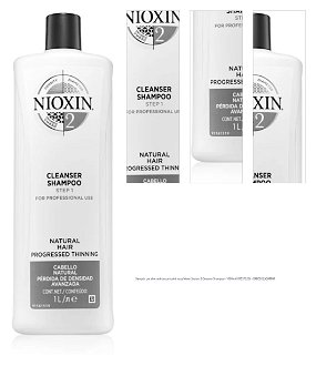 Šampón pre silne rednúce prírodné vlasy Nioxin System 2 Cleanser Shampoo - 1000 ml (81537226) + darček zadarmo 1