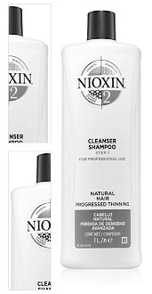 Šampón pre silne rednúce prírodné vlasy Nioxin System 2 Cleanser Shampoo - 1000 ml (81537226) + darček zadarmo 4