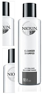 Šampón pre silne rednúce prírodné vlasy Nioxin System 2 Cleanser Shampoo - 300 ml (81593273) + darček zadarmo 4