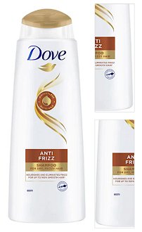 Šampón pre suché a krepaté vlasy Dove Anti-Frizz Shampoo - 400 ml + darček zadarmo 3