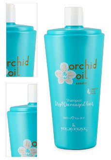 Šampón pre suché a lámavé vlasy Kléral System Orchid Oil Keratin Dry  a  Damaged Hair - 1000 ml (197) + DARČEK ZADARMO 4
