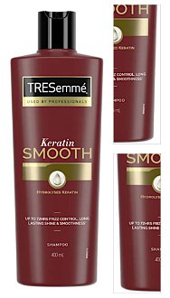 Šampón s keratínom pre hladké vlasy bez krepovatenia Tresemmé Keratin Smooth - 400 ml (68665519, 68347409) + darček zadarmo 3