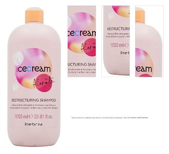 Šampón s keratínom pre poškodené vlasy Inebrya Ice Cream Keratin Restructuring Shampoo - 1000 ml (771026310) + darček zadarmo 1