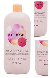 Šampón s keratínom pre poškodené vlasy Inebrya Ice Cream Keratin Restructuring Shampoo - 1000 ml (771026310) + darček zadarmo 3