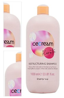 Šampón s keratínom pre poškodené vlasy Inebrya Ice Cream Keratin Restructuring Shampoo - 1000 ml (771026310) + darček zadarmo 4