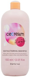 Šampón s keratínom pre poškodené vlasy Inebrya Ice Cream Keratin Restructuring Shampoo - 1000 ml (771026310) + darček zadarmo 2