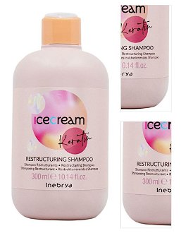 Šampón s keratínom pre poškodené vlasy Inebrya Ice Cream Keratin Restructuring Shampoo - 300 ml (771026309) + darček zadarmo 3