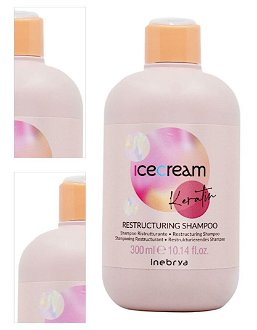 Šampón s keratínom pre poškodené vlasy Inebrya Ice Cream Keratin Restructuring Shampoo - 300 ml (771026309) + darček zadarmo 4