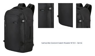 Samsonite Cestovní batoh Roader M 55 l - černá 1