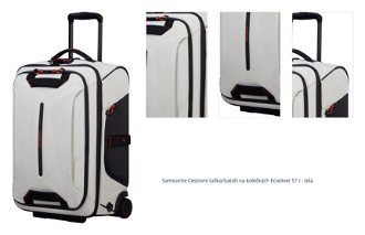 Samsonite Cestovní taška/batoh na kolečkách Ecodiver 51 l - bílá 1